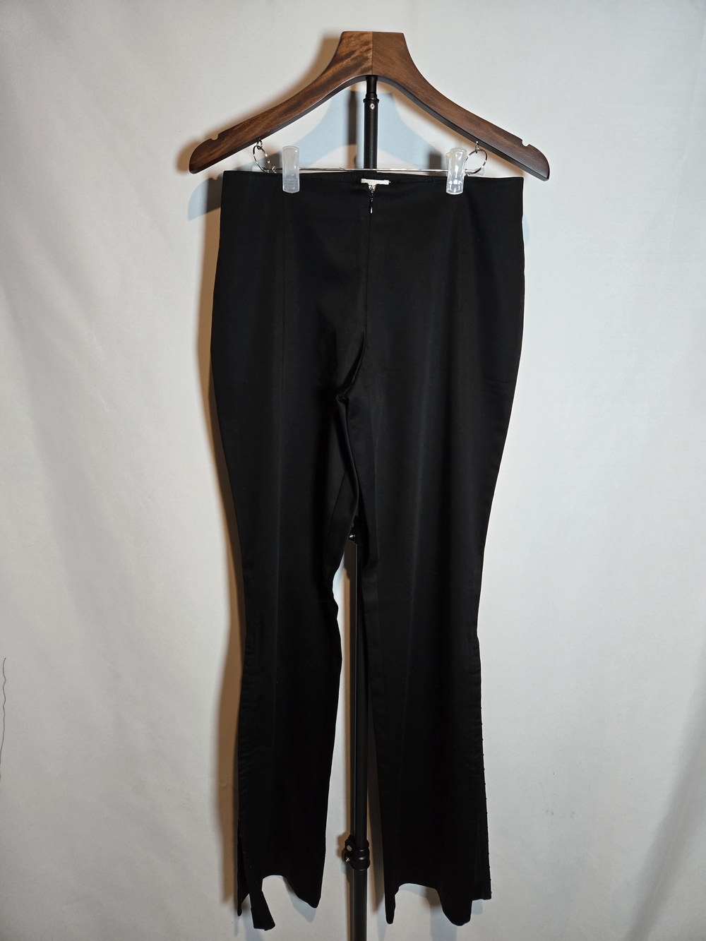 Vintage Y2K Caché Black Side Hook and Eye Split Leg Pants Slacks Goth Size 6